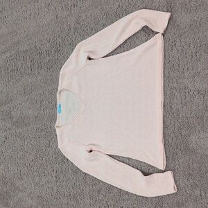 J. McLaughlin Pale Pink V Neck Sweater S